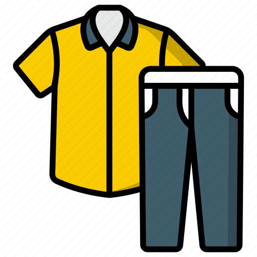 Male clothes, pant, shirt, pant shirt, male clothing, fashion, dress icon - Download on Iconfinder