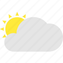 cloud, cloudy, day, mostly, sun, weather