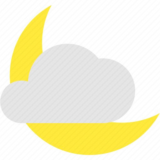 Clear, cloud, condition, crescent, partly, weather icon - Download on Iconfinder