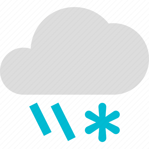 Cloud, flurries, rain, rainy, snow, weather icon - Download on Iconfinder