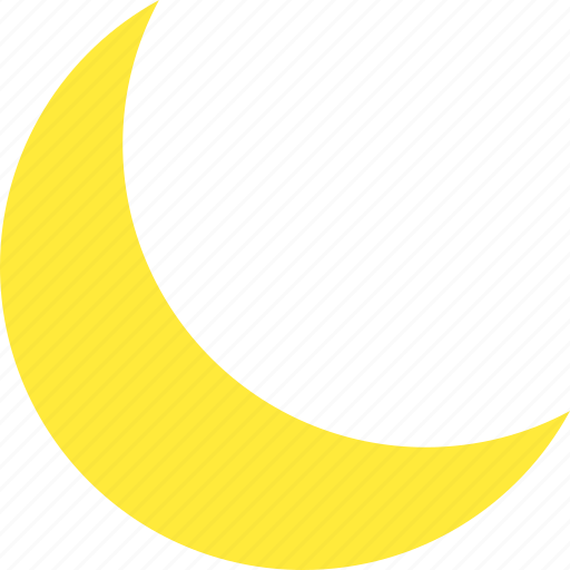 Clear, crescent, moon, night, no cloud, pleasant, weather icon - Download on Iconfinder