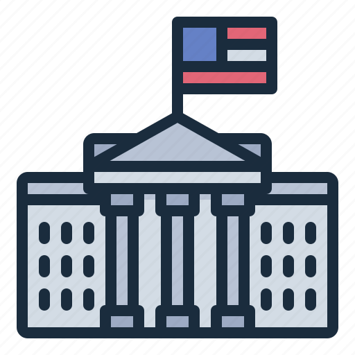 Building, landmark, usa, white house, united states of america, 4th july, independence day icon - Download on Iconfinder
