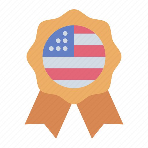 Badge, medal, usa, united states of america, 4th july, independence day icon - Download on Iconfinder