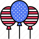 july, independence, ceremony, celebrate, america, balloon