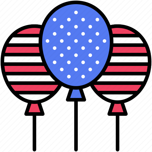 July, independence, ceremony, celebrate, america, balloon icon - Download on Iconfinder