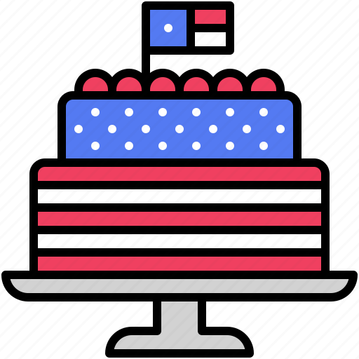 July, independence, ceremony, celebrate, america, cake, sweets icon - Download on Iconfinder