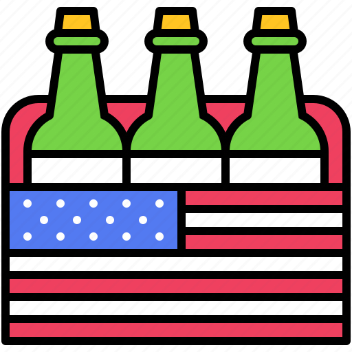 July, independence, ceremony, celebrate, america, beer, bottle icon - Download on Iconfinder