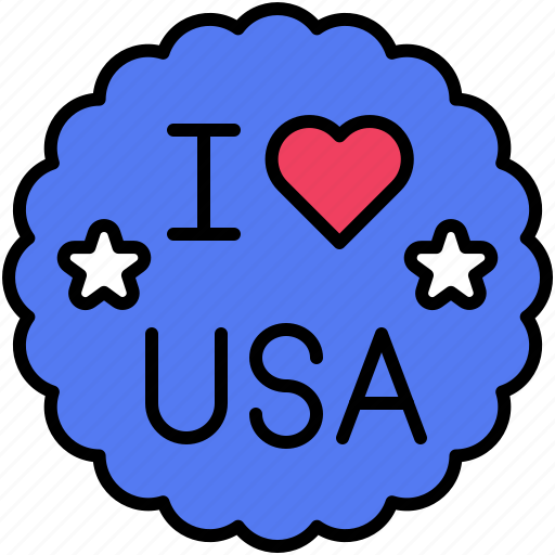 July, independence, ceremony, celebrate, america, badge, love icon - Download on Iconfinder