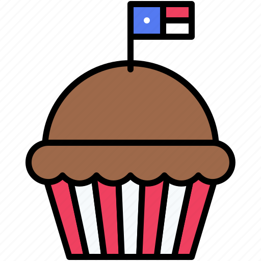 July, independence, ceremony, celebrate, america, cupcake, muffin icon - Download on Iconfinder