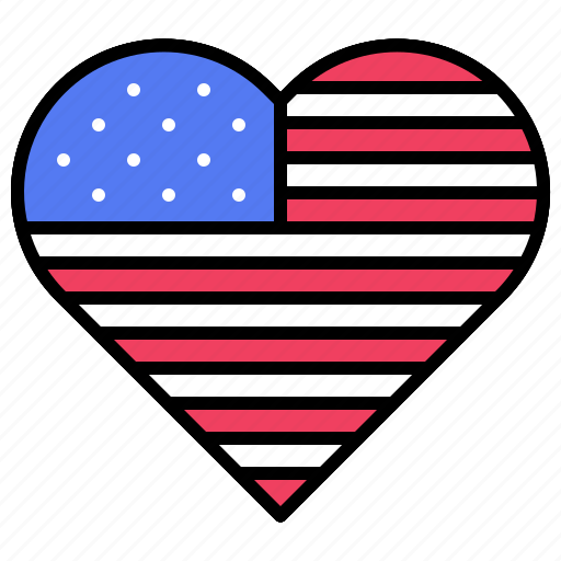 July, independence, ceremony, celebrate, america, heart, united states icon - Download on Iconfinder