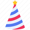 july, independence, ceremony, celebrate, america, party hat