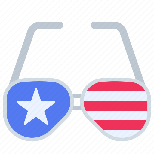July, independence, ceremony, celebrate, america, glasses icon - Download on Iconfinder