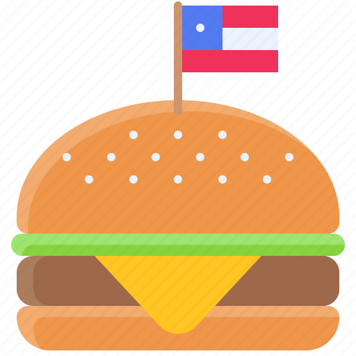 July, independence, ceremony, celebrate, america, hamburger, food icon - Download on Iconfinder