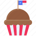 july, independence, ceremony, celebrate, america, cupcake, muffin