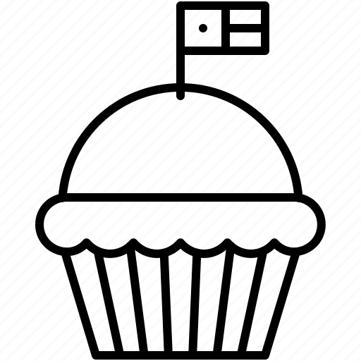 July, independence, ceremony, celebrate, america, cupcake, muffin icon - Download on Iconfinder