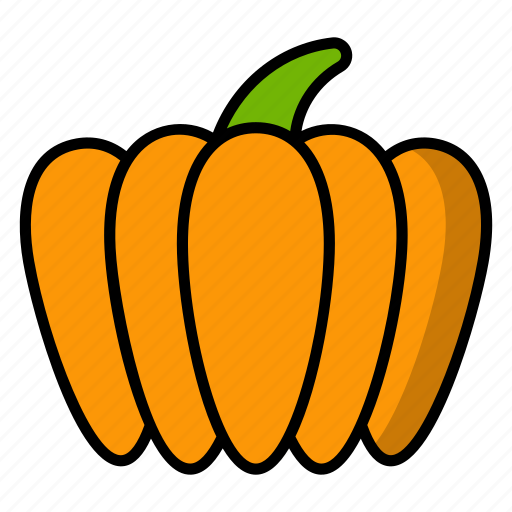 Pumpkin, orange, squash, vegetable, nature, food, autumn icon - Download on Iconfinder