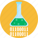 data, science, binary codes, volumetric flask, binary, experiment