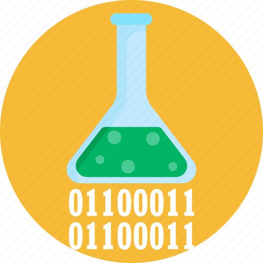 Data, science, binary codes, volumetric flask, binary, experiment icon - Download on Iconfinder