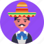 day of the dead, male, hat, avatar, user 