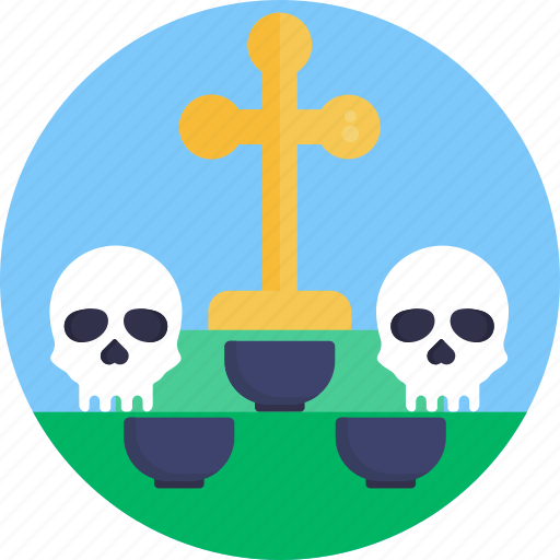 Day of the dead, death, mexican, cross, skull icon - Download on Iconfinder