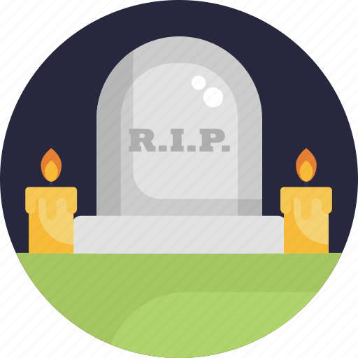 Gravestone, candle, mexican, graveyard, day of the dead icon - Download on Iconfinder