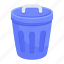 wastebasket, dustbin, bin, garbage can, trash can 