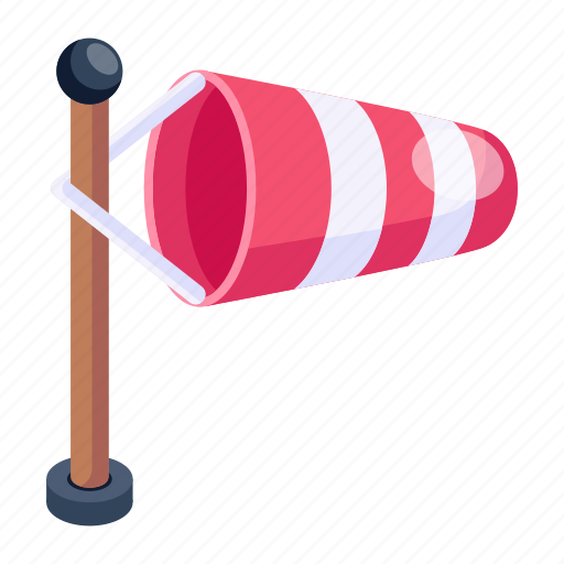 Wind sleeve, windsock, wind cone, sock, wind indicator icon - Download on Iconfinder
