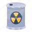 dangerous barrel, biohazard barrel, radioactive barrel, waste barrel, drum 