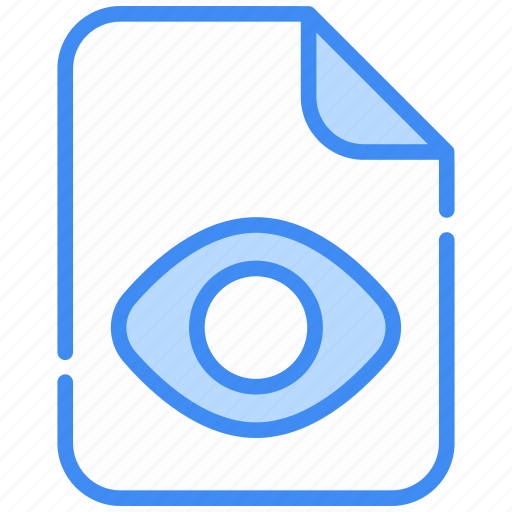 View file, view, document-monitoring, eye, view-document, document, vision icon - Download on Iconfinder