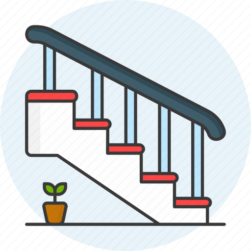 Stairs, interior, steps, home, staircase icon - Download on Iconfinder