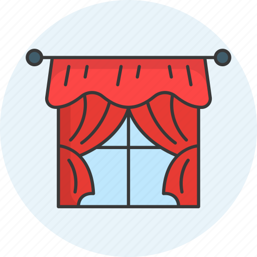 Curtain, window, mirror, window frame, drape icon - Download on Iconfinder