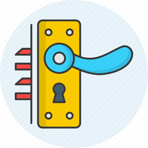 Door, handles, door handles, knobs, lock, security, key icon - Download on Iconfinder