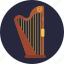 instrument, music, string, harp 