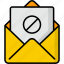 no spam, message, email, envelope, forbidden, mail 