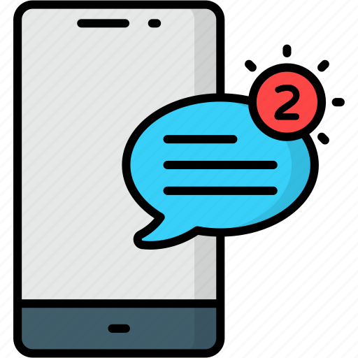 Chat notification, message notification, text notification, speech bubble, chatting, text alert, new message icon - Download on Iconfinder