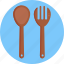 salad, spoon, fork, cutlery 