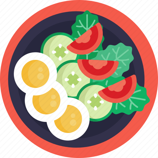 Salad, eggs, cucumber, tomatoes, spinach, vegetables icon - Download on Iconfinder