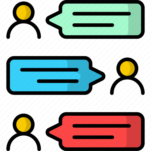 Group chat, communication, discussion, meeting, talking, conservation, conference icon - Download on Iconfinder