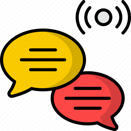 Live chat, conversation, message, speech, video, network, communication icon - Download on Iconfinder