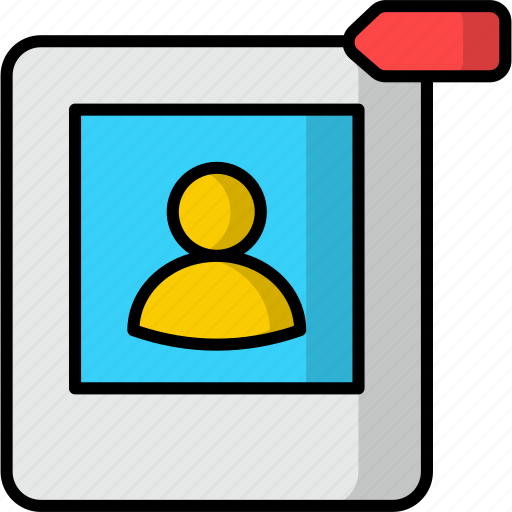 Photo tag, image tag, picture tag, geotag, identity, document icon - Download on Iconfinder