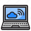 cloud, data, server, laptop, online 