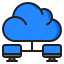 cloud, network, server, computer, database 