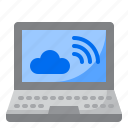 cloud, data, server, laptop, online