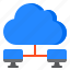 cloud, network, server, computer, database 
