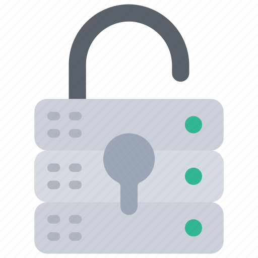 Locked, server, tech, iot, unlock, private icon - Download on Iconfinder