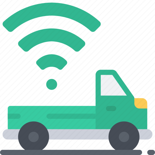 Smart, truck, tech, iot, vehicle, transportation icon - Download on Iconfinder