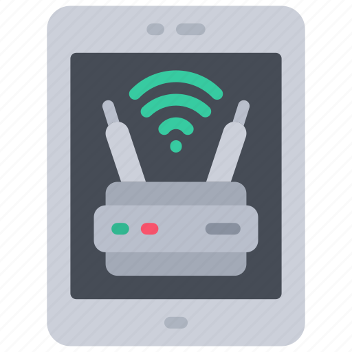 Tablet, router, tech, iot, wifi, wireless icon - Download on Iconfinder