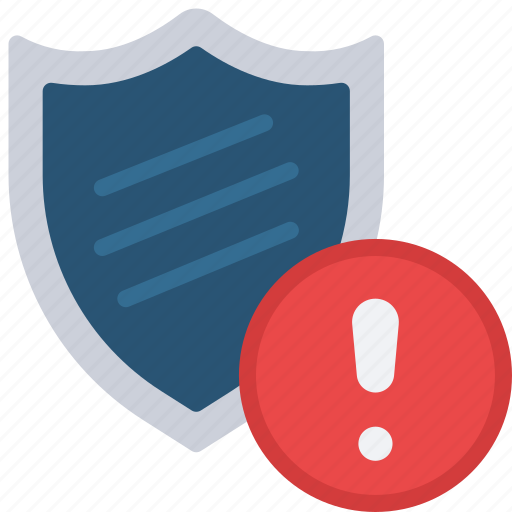 Security, risk, shield, protected, warning icon - Download on Iconfinder