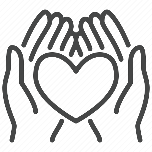 Hands, donation, donate, charity, heart, love icon - Download on Iconfinder
