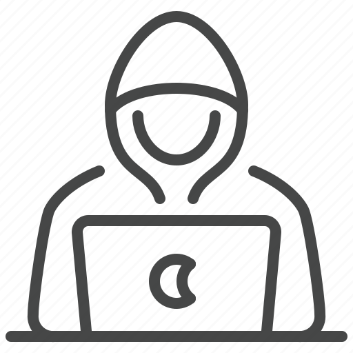 Hacker, laptop, person, criminal, cybersecurity icon - Download on Iconfinder